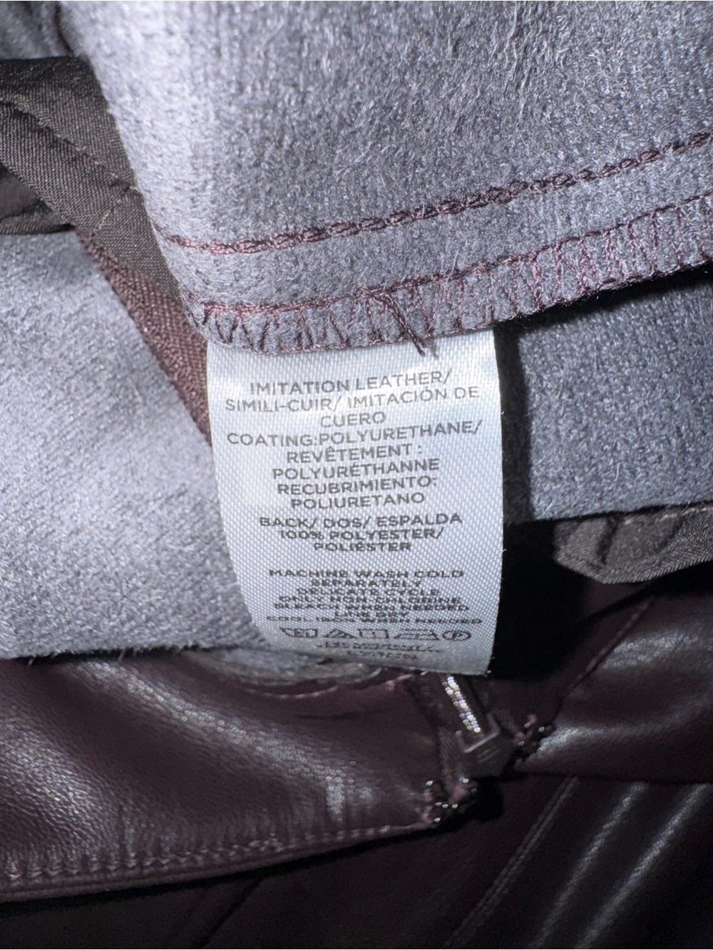 Ann Taylor Faux Leather Straight-Leg Cropped Pants in Dark Brown - Picture 11 of 13